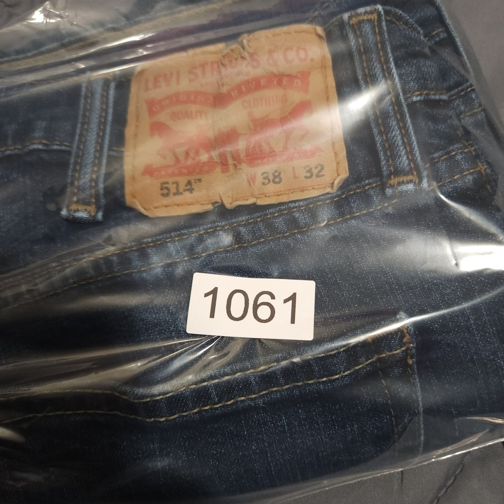 Levi's 514 Straight Fit Jeans Men's 38x32 High Rise Blue Stretch Denim - Picture 13 of 13
